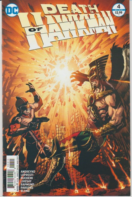 Death Of Hawkman # 4 of 6 Cover A NM DC 2016 [H5]