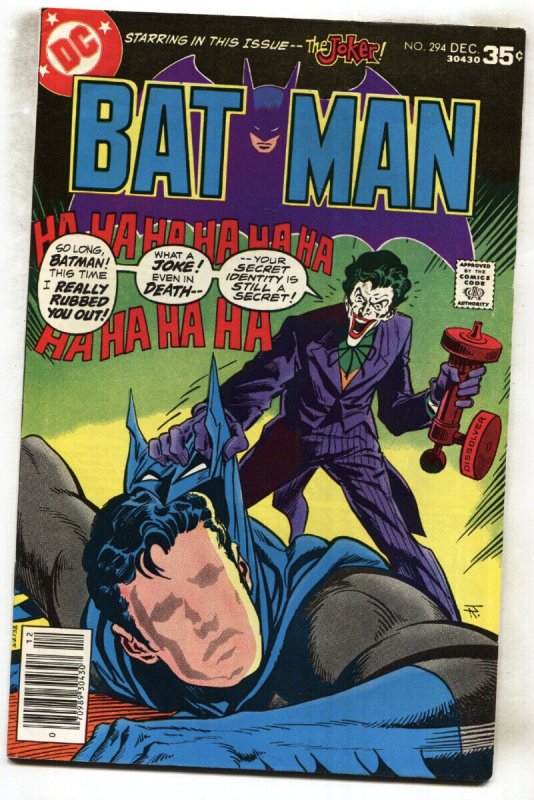 BATMAN #294 comic book-Joker-1978-DC VF+