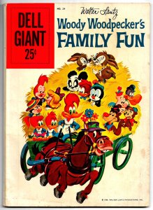 DELL GIANT #24 (1959) 6.0 FN  • Woody Woodpecker's Family Fun! 84 pages!