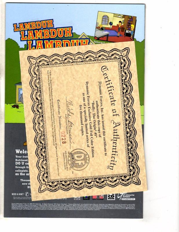 Buffy The Vampire Slayer # 1 NM Dynamic Forces Variant W/COA Dark Horse J240