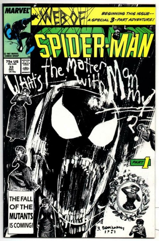 WEB of SPIDER-MAN #33, VF/NM, Black Suit, 1985 1987, more Marvel in store