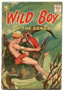 Wild Boy of the Congo #15 1955- Matt Baker alligator cover VG