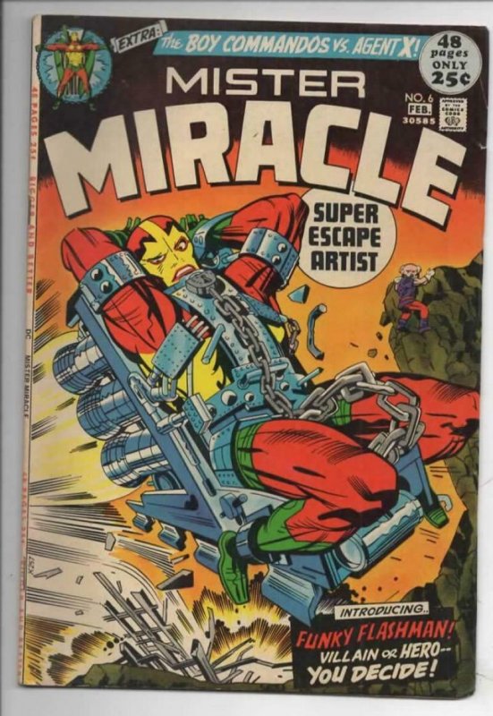 MISTER MIRACLE #6, FN, Jack Kirby, Females Furies 1971 1972 more JK in store 