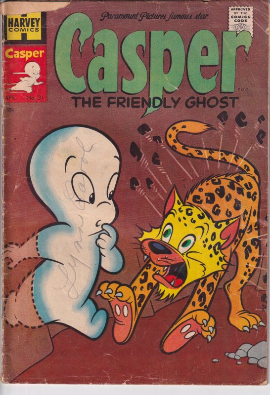 CASPER THE FRIENDLY GHOST #31 (Apr 1955) GVG 3.0 cream to white