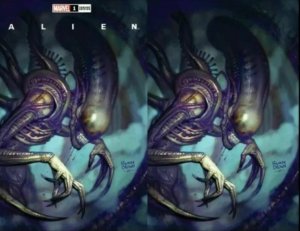 ALIEN #1 RYAN BROWN EXCLUSIVE SET Trade & Virgin LTD 1000 NM.