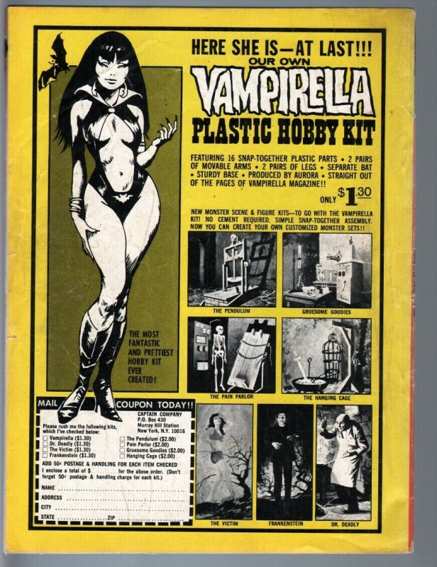 VAMPIRELLA ANNUAL #1-1972-ORIGIN STORY-ADAMS AND WOOD ART- VG-