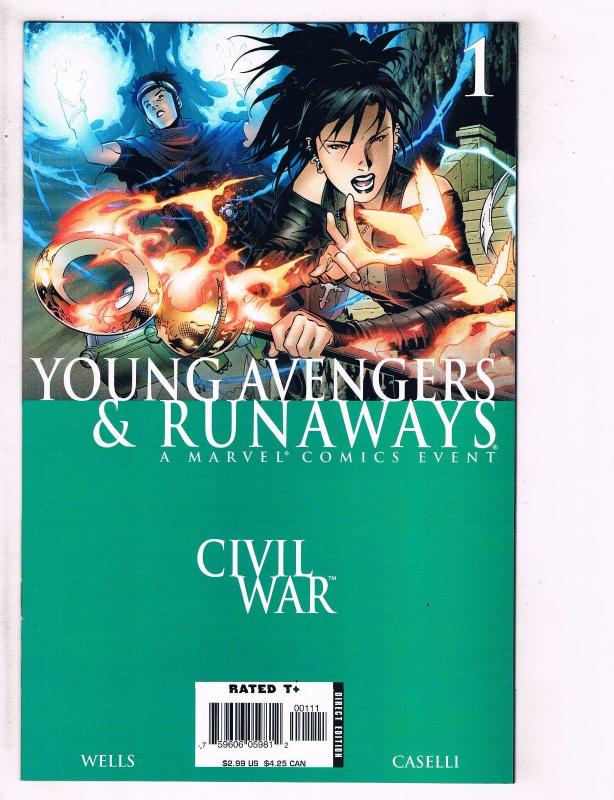 Young Avengers & Runaways Civil War # 1 NM 1st Print Marvel Comic Book J111