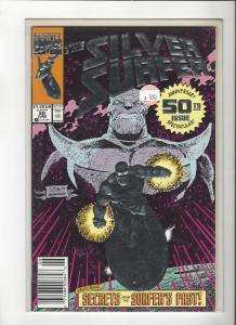 SILVER SURFER  #50(1ST PRT) MARVEL COMICS  FOIL COVERINFINITY GAUNTLET NM