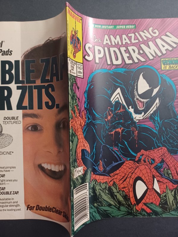 Amazing Spider-Man #316 newsstand - 1st full cover Venom -McFarlane -1989- FN/VF