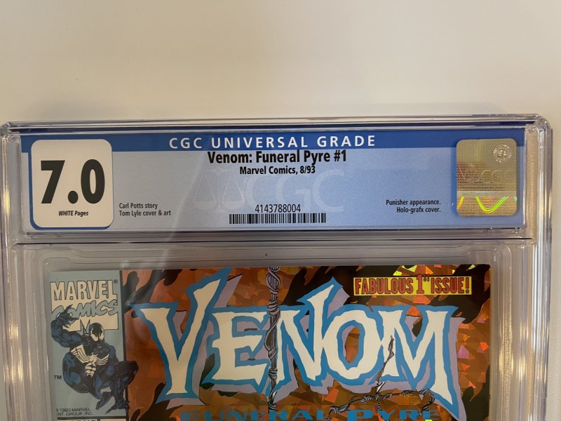 Venom: Funeral Pyre #1 CGC 7.0 White Pages Marvel  (1993)