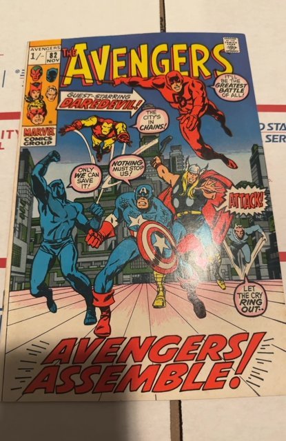 The Avengers #82 (1970)avengers assemble w Daredevil