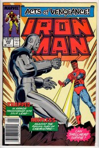 Iron Man #252 Newsstand Edition (1990) 7.0 FN/VF