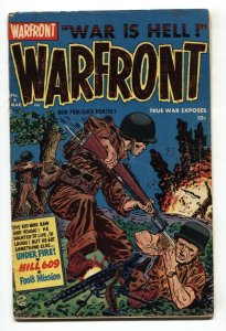 WARFRONT #4 1952-HARVEY COMICS-BRUTAL COMBAT COVER G