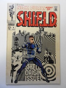Nick Fury, Agent of SHIELD #4 (1968) VG Condition moisture stain