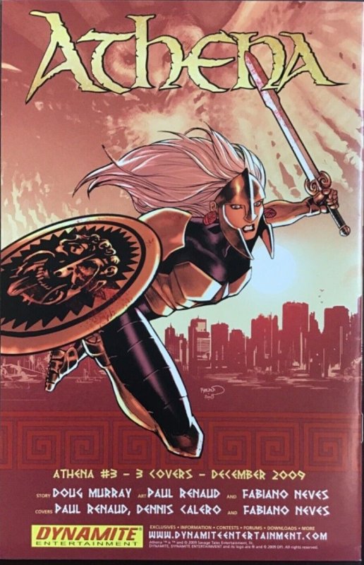 Athena #2 Cover A Paul Renaud - Dynamite Comics - 2009