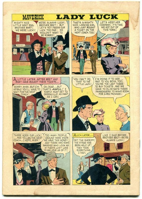 Maverick #12 1961- Dell Western- James Garner Jack Kelly VG