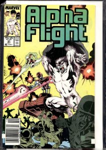 Alpha Flight #51 Newsstand Edition (1987) Alpha Flight