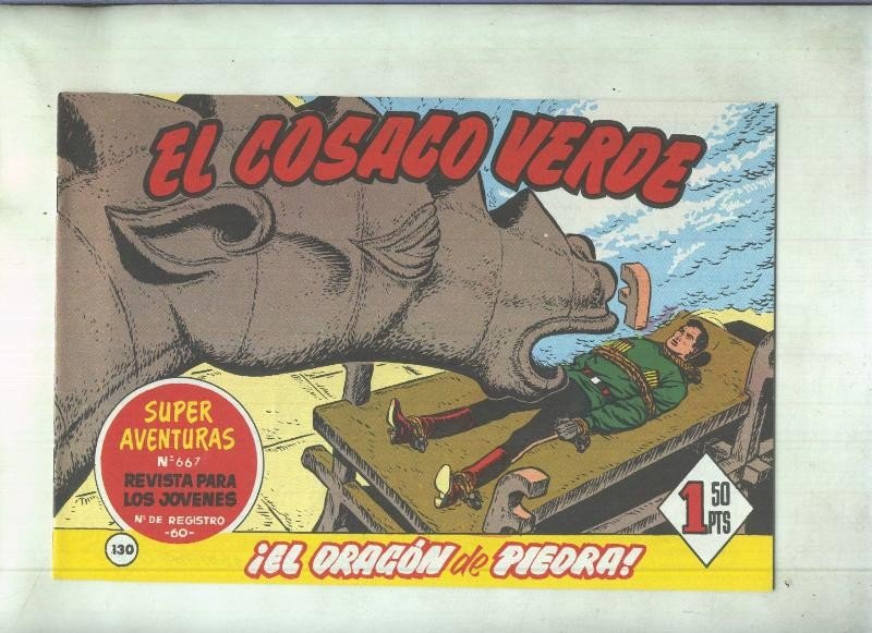 Facsimil de Ediciones B: El Cosaco Verde numero 130: El dragon de piedra