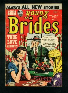 YOUNG BRIDES #21 1955-LAST PRECODE ISSUE-FORTUNE TELLER COVER-very good VG