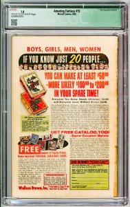 Amazing Fantasy #15 CGC Qualified 1.8 Bottom staple replaced