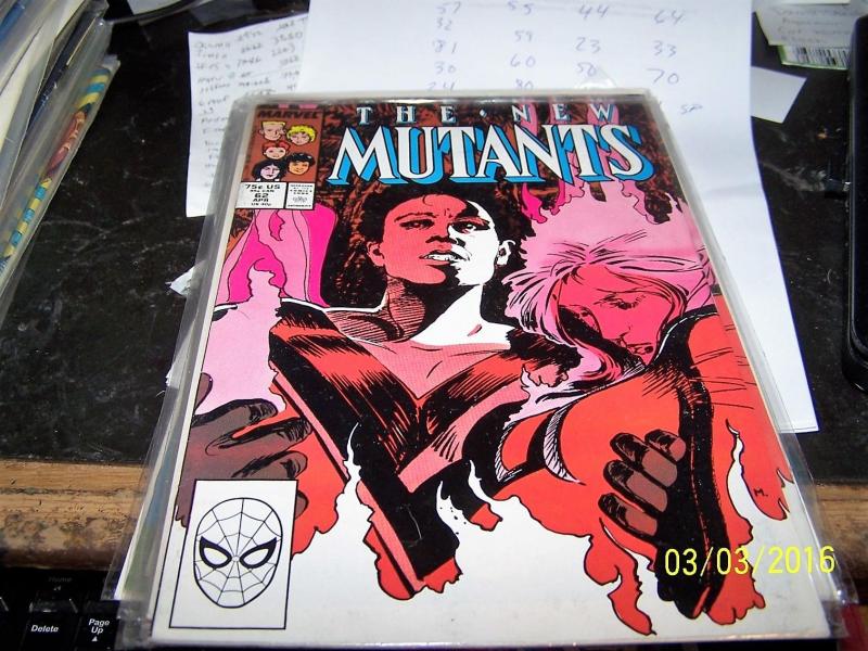 NEW MUTANTS  COMIC # 62 1988  marvel   X MEN empath +hellions  MAGMA LEAVES