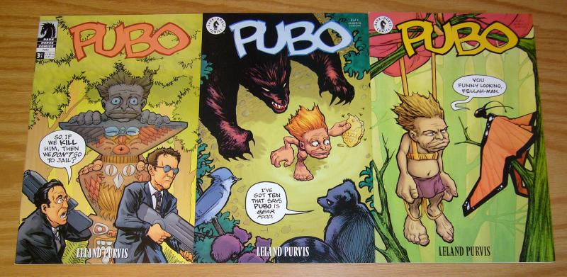 Pubo #1-3 VF/NM complete series - leland purvis - dark horse comics set lot 2