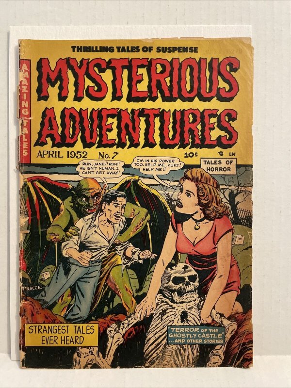 Mysterious Adventures #7 1952 pre-code horror Dagger in the eye