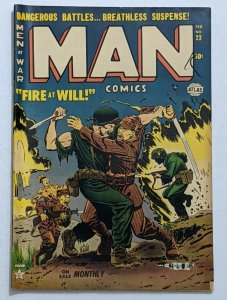 Man Comics #23 (Feb 1953, Atlas) FN 6.0 Fred Kida cover Joe Sinnott George Tuska 