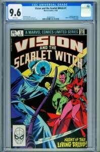 Vision and the Scarlet Witch #1 CGC 9.6 1982  comic book  Marvel 3839047018 