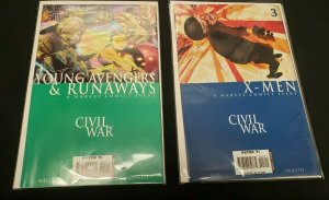 CIVIL WAR 4PC (VF/NM) X-MEN, SPIDER-MAN, YOUNG AVENGERS & RUNAWAYS 2006