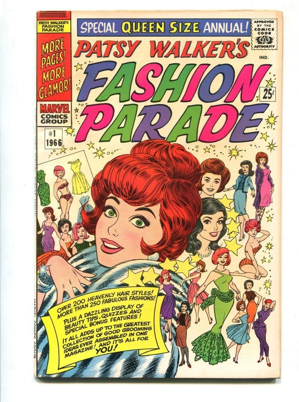 PATSY WALKER'S FASHION PARADE #1 1965-MARVEL-F/VF