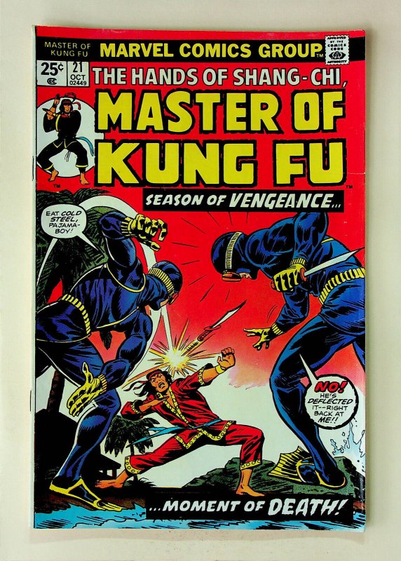 Master of Kung Fu No. 21 - (Oct 1974, Marvel) - Very Good