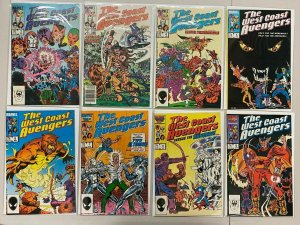 Avengers West Coast lot #2-50 + 4 Annuals all 35 diff books 8.0 VF (1985-'89)