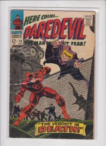 DAREDEVIL V1 #20 SEPTEMBER 1966 PURE SILVER  THE VERDICT IS DEATH