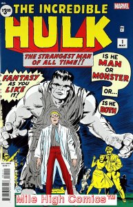 HULK  (1962 Series) (#1-6, #102-474, #600-635)(INCREDIBLE #1 FACSIMILE Fine