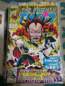 THOR # 453 1992 MARVEL  ASGARD eric masterson mephisto  sif baulder thunderstrik