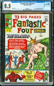 Fantastic Four Annual #1 (1963) CGC Graded 8.5 - Origin of Sub-Mariner