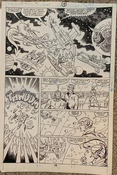 (1988) MARVEL COMICS SILVERHAWKS #6 PG 19 ORIGINAL HOWARD BENDER COMIC ART