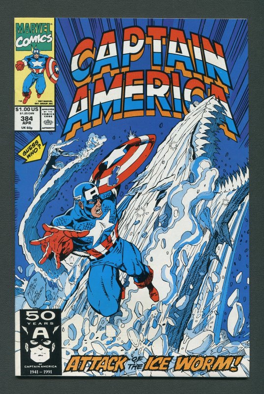 Captain America #384 / 9.2 NM-  April 1991