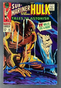 Tales To Astonish (1959) #92 VG (4.0) Silver Surfer App 1st It, the Silent One