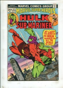 Marvel Super-Heroes #42 - The Secret of Hulk Revealed (6.0) 1974