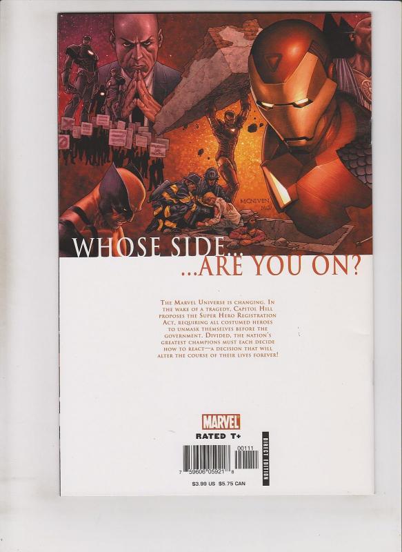 Civil War #1 VF/NM captain america - avengers - marvel 1st print - mark millar