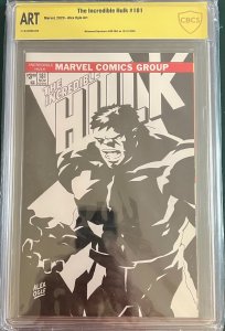 Incredible Hulk Facsimile #181 2019 Alex Ogle Hulk Sketch CBCS Slab Art GB02