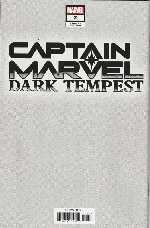 Captain Marvel Dark Tempest # 2 Besch 1:50 Variant Cover NM Marvel [F1]
