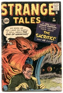 Strange Tales #91 - 1961 - Marvel - FR - comic book