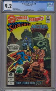 DC COMICS PRESENTS #47 CGC 9.2 1ST HE-MAN SKELETOR MOTU WHITE PAGES