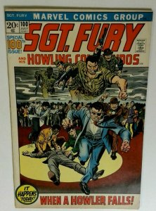 Sgt Fury and his Howling Commandos #100 Marvel 1972 VF- Nick Fury Comic Book