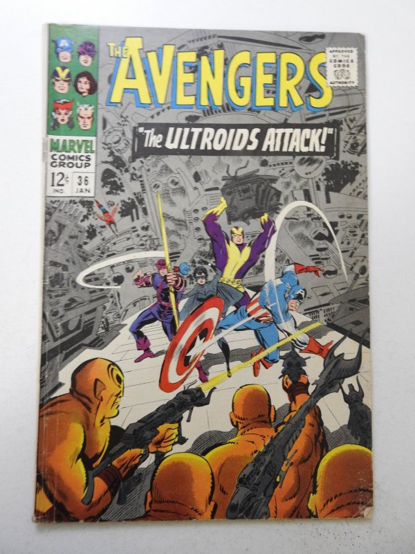 The Avengers #36 (1967) VG Condition manufactured w/ 1 staple