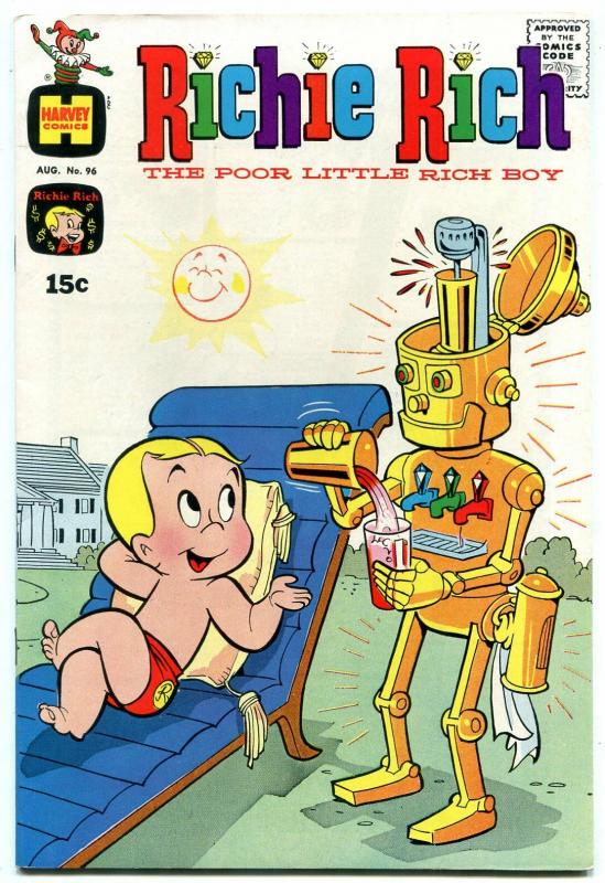 RICHIE RICH #96 1970--HARVEY COMICS CLASSIC ROBOT COVER VF