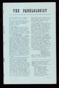 1966 Jerry Bails Fanzine The Panelologist Vol. 1 + 2 - Stapled together (8.0)